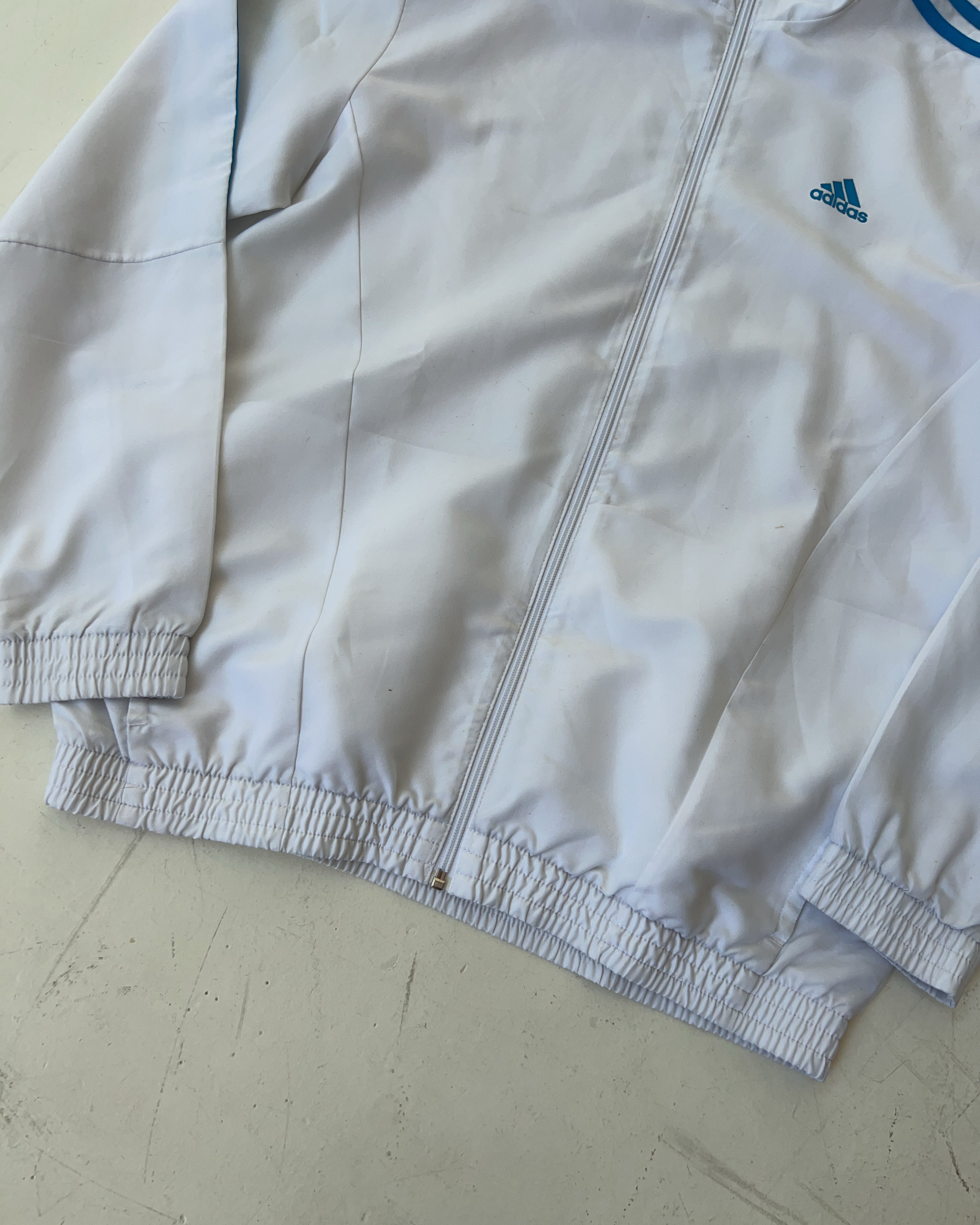 Vintage Adidas Weiße Jacke (XL)