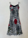 Vintage Juliette Leopard Dress für Damen. Y2k Second Hand 2000s Fashion.