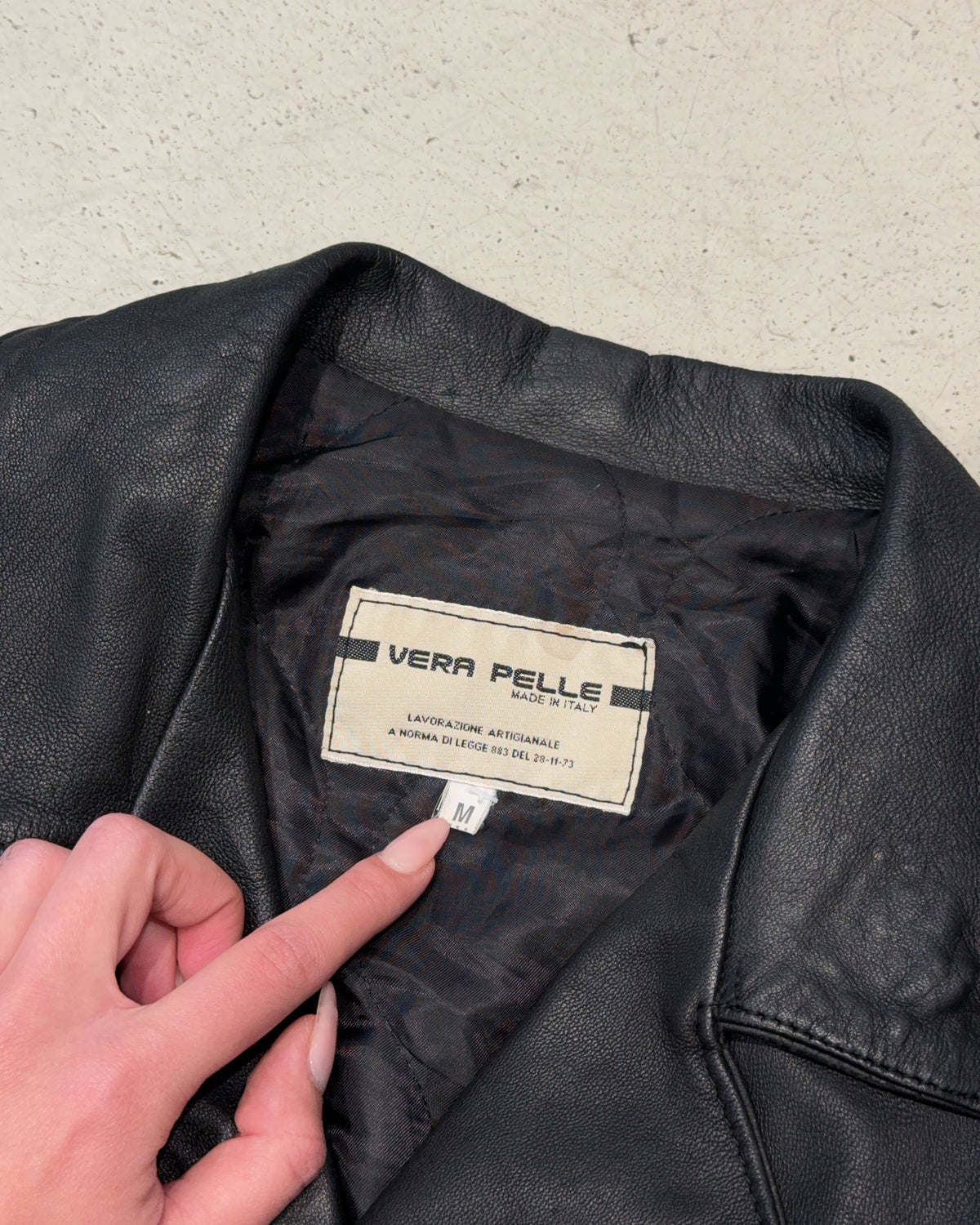 Vintage Biker Leder Jacke (M)