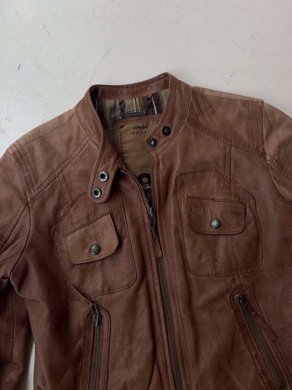 Vintage Conbipel Leder Jacke (M)